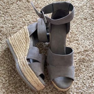 Gray Espradille Wedge Sandal